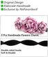 Valentines Flower Dog Cat Collar - Suede Puppy Wedding Collar for Small Dogs - Adjustable Buckle (Dark Blue, Size M)
