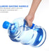 Wakauto Round Plastic Water Bottle with Handle - 2 Gallon Portable Water Jug, Large Capacity Container