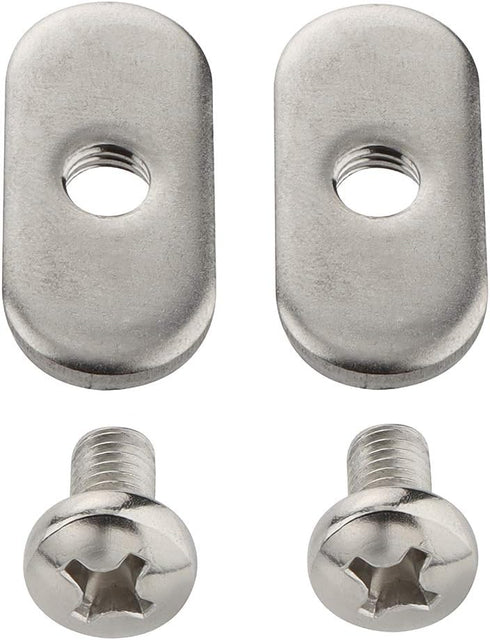 VTurboWay 4 Pcs 316 SS Kayak Rail/Track Screws - Track Nuts with 4 pcs M6 Short Screws, Mounting Replacement Kit