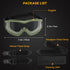Qavctw Tactical Goggles, Airsoft Safety Glasses with Clear Lens for Shooting Hunting Paintball