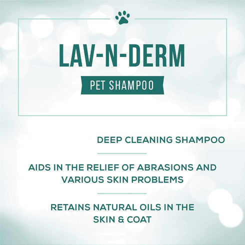 12.5 32 oz Nature's Specialties Lav-N-Derm Ultra Concentrated Calming Dog Shampoo for Pets, Makes up to Gallons