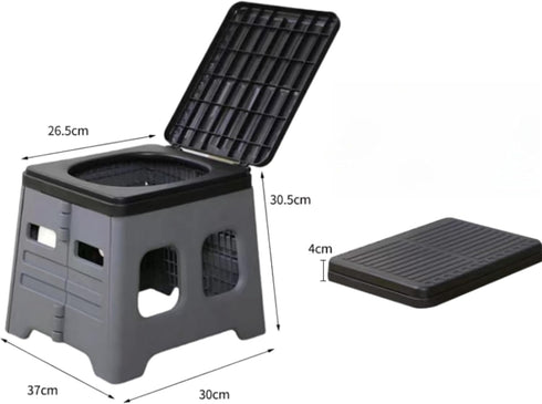 FlyNautics Portable Camping Folding Toilet with Lid,Travel Potty Plastic for Adults, Extra Large Portable Travel Toilet