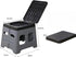 FlyNautics Portable Camping Folding Toilet with Lid,Travel Potty Plastic for Adults, Extra Large Portable Travel Toilet