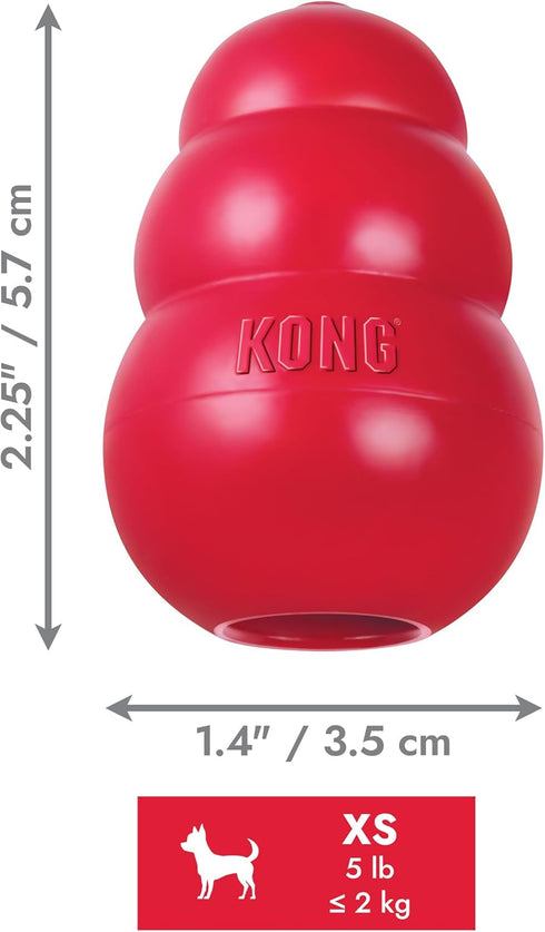 KONG Classic Stuffable Dog Toy - Fetch & Chew Toy for Extra Small Dogs