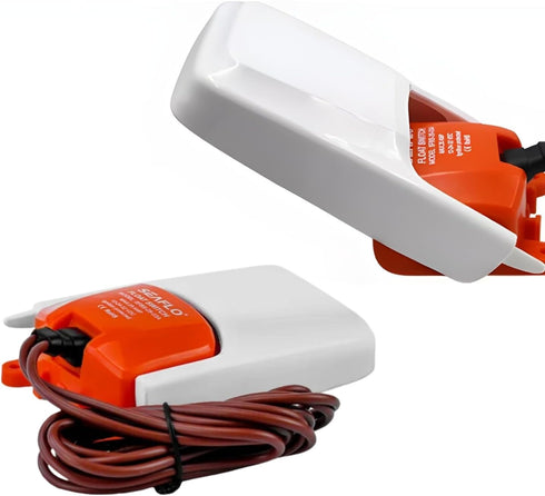 SEAFLO Heavy-Duty Float Switch - 12V, 24V, 32V, Mercury-Free with 25 Amp Capacity and 4-Year Warranty