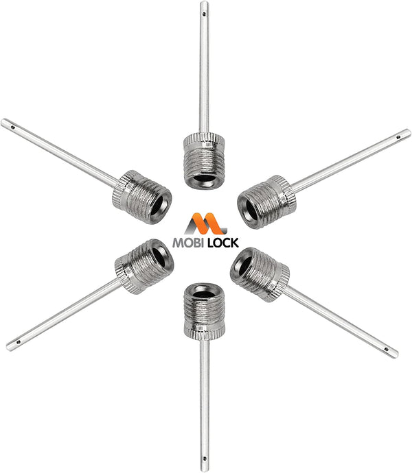 Mobi Lock 6 Pcs Ball Pump Inflation Needle - Stainless Steel Air