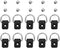 Kayak D Ring with Screw Kit, 10pcs Boat Fishing Rigging Rings Loop Mounting Kit for Canoe & Sailing
