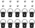 Kayak D Ring with Screw Kit, 10pcs Boat Fishing Rigging Rings Loop Mounting Kit for Canoe & Sailing