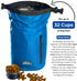 Dog Food Travel Bag with 1 Cup Scoop: Waterproof Kibble Storage Container for Home, Camping, 32 Cups (Blue)