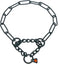 Herm Sprenger Black Stainless Steel Fur Saver Collar, Long Link Professional Training Slip Chain for Medium Large Dogs