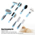 Dog Brush Comb Set - 8 in 1 Multifunction Deshedding and Dematting Comb Kit for Cats and Dogs