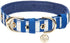 Blueberry Pet 4 Patterns Bon Voyage Sea Lover Adjustable Dog Collar in Chunky Nautical Blue Stripes, Neck 9-12.5" for