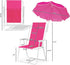 1 Pack 220lbs,Pink Heavy Duty Steel Beach Chair,Beach Chair with Umbrella,Outdoor Folding Chair High Strength Cleanable