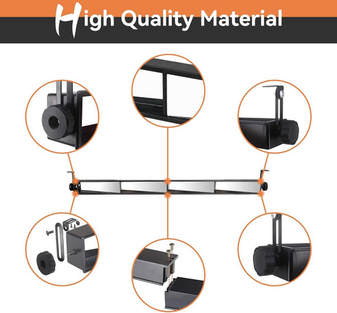 RIZINKART Universal Golf Cart 4 Panel Mirror for Yamaha EZGO Club Car - Easy to Install, 35.8" Wide Angle