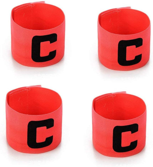 Wendy Mall 4Pcs Colorful Football Soccer Player Adjustable Bands Captain Armband for Kids and Youth