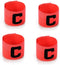 Wendy Mall 4Pcs Colorful Football Soccer Player Adjustable Bands Captain Armband for Kids and Youth