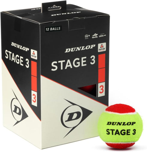 Dunlop Low Compression Training Tennis Balls for Kids & Beginner Players