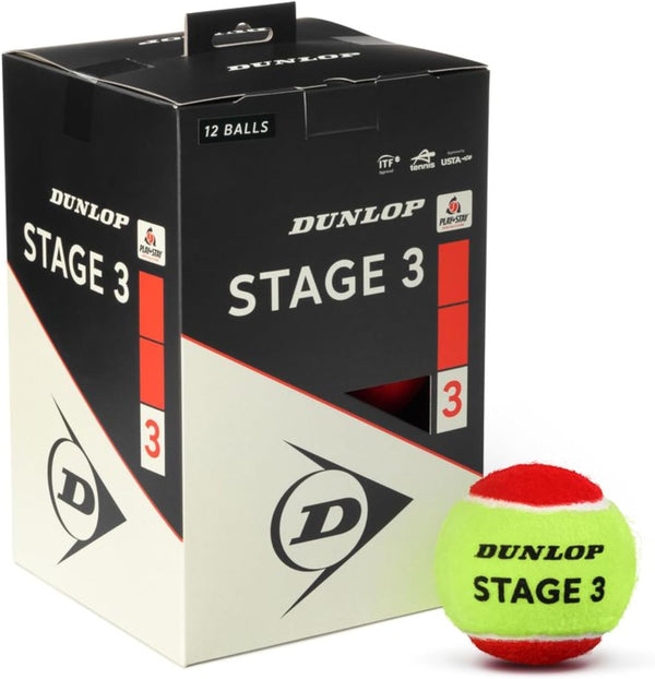 Dunlop Low Compression Training Tennis Balls for Kids & Beginner Players