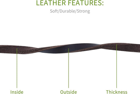 Reopet Genuine Leather Dog Leash, 4 Feet / 5 Feet / 6 Feet for Small & Medium Dogs, Real Leather, Brown