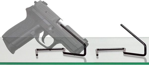 Gun Storage Solutions .22Cal & Larger Kikstand Handgun Display Stands, Free Standing or Glass Shelf