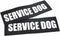 2 Pack Reflective Service Dog Patches with Hook Back for Pet Collar, Vest, and Harness - 3 Sizes