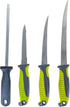 SE 5-Piece Fish Fillet Set, Includes Knife Sharpener and Carrying Case, Ideal for Cleaning, Cutting, Trimming Fish