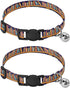 Qilmy Books Shelf Adjustable Pet Collar with Bell, 2-Pack Soft Dog Collar with