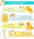 Litewoo Hamster Water Bottle with Food Container Base, No Drip Drinking Dispenser for Dwarf Hamster, Yellow