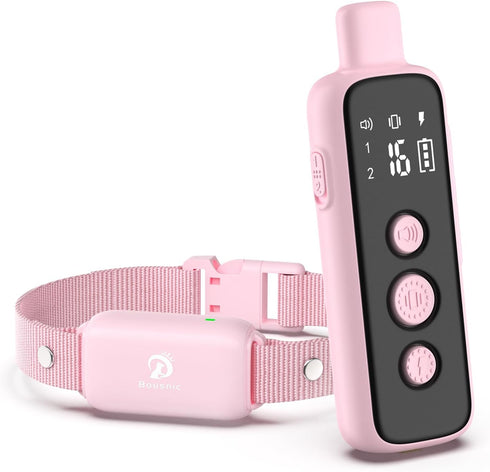Bousnic Shock Collar for Dogs, Waterproof Rechargeable Electric Training Collar with Remote for Small Medium Large Dogs