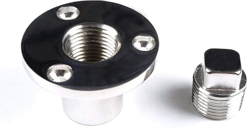 Mxeol Marine Stainless Steel Boat Garboard Drain Plug Kit with Screws