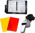 Golvery Soccer Referee Kit - Metal Whistle with Cards Set, Ideal for Game Sports