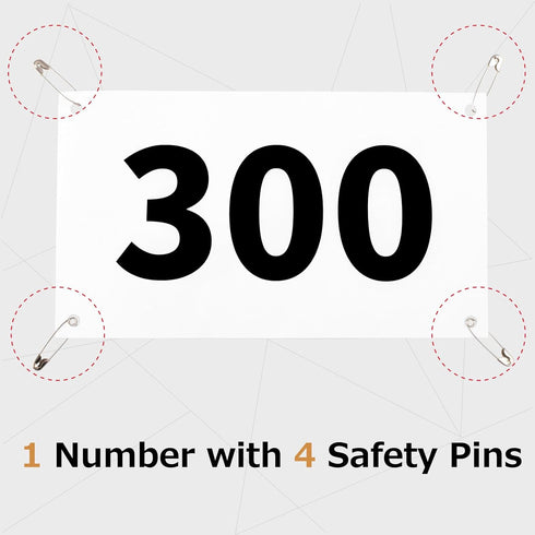 4"x7" 6"x7.5" Azarxis Running Bib Competitor Numbers with Safety Pins, Tyvek Tearproof Waterproof / for Marathon Races