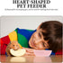 POPETPOP 3Pcs Heart-Shaped Ceramic Hamster Food Bowl - Compact Size, Sufficient Quantity, Wide Application Pet Feeder