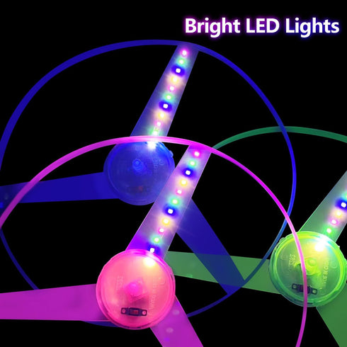 4 Sets Set, 4-8 8-12 M.best LED Flying Fun Flying Saucers Toys for Kids with Flashing Lights, Flying Toy Outdoor Toys
