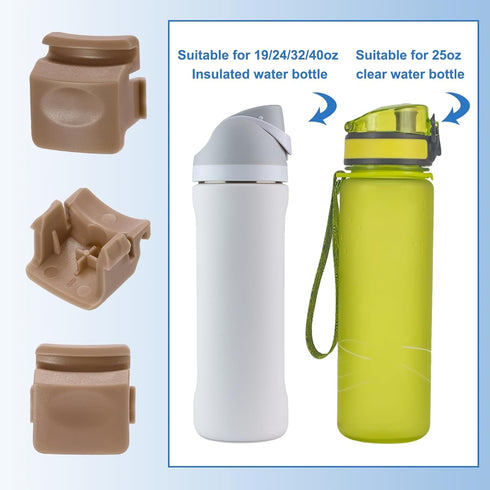 uxcell Replacement Button for 24oz 32oz Bottle - Non-BPA Water Bottle Lid Mouth Top Cap Parts, Khaki