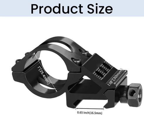 NEATABY Offset 1 Inch Picatinny Rail Mount, Picatinny Flashlight Mount, Flashlight Mounts for Outdoor