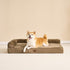 EHEYCIGA Memory Foam Orthopedic Dog Beds, Washable Dog Bed with Waterproof Lining, Removable Cover, 36x27 Inches, Camel