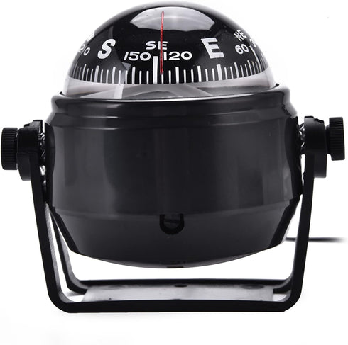Kodrily 3.4 2.9 2.4IN Car Compass Marine Dash Mount, LED Boat Compasses with Adjustable Mounting Bracket, Outdoor