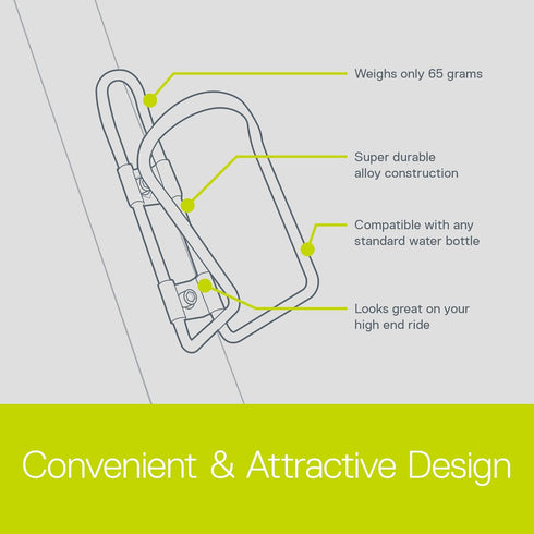 Lightweight Bike Water Bottle Holder by Delta Cycle, Compatible with Any Standard Water Bottle