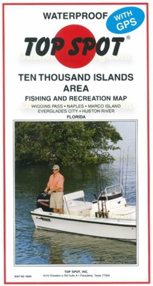 Topspot Map N204, 10 Thousand Islands Florida Area Fishing and Recreation Map