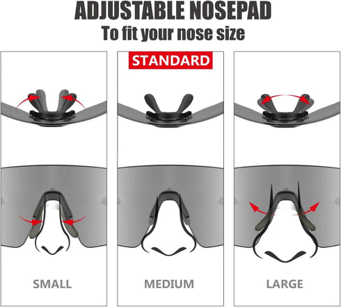 Wrap Around Lightweight Sports Sunglasses for Small Face Teens, Women, Youth - Cycling, Baseball, Running, Pickleball