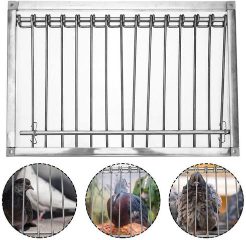 Pigeon Bird Cage Door Coop, Automatic Chicken Wire Frame Cages Supply (29 x 26cm)