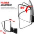 Xislet All Metal Golf Cart No-Drilling Side Rear Mirror - Compatible with 0.75"-1.0" EZ-GO Zone Cart Rail Tube