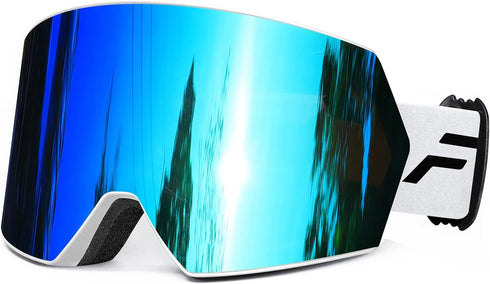 FMY Ski Goggles for Men Women & Youth, Anti Fog UV400 Protection Snowboard Skiing Goggles for Adult