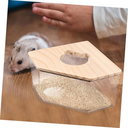 Clear Acrylic Hamster Sand Bath Container - Multi-Functional Pet Sandbox