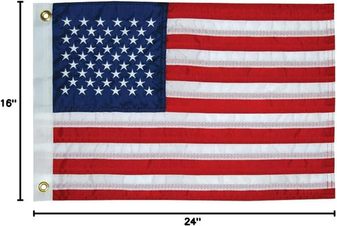 TAYLOR MADE PRODUCTS 50-Star US Boat Flag, 16" x 24", American Red, White & Blue