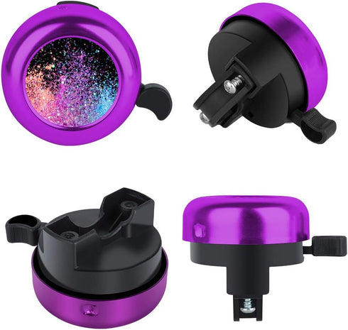MZELQ Cute Bicycle Bell for Girls, Women, Kids, Adults - Adjustable Size Aluminum Bike Accessories Ring with Clear Sound