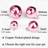 4 Sets Cat Bell for Dog Collar Charm, 2 Pack Stainless Steel Dog Tag Clips, 2 X-Small Pink
