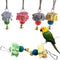 Bird Grinding Beak Calcium Stone with Bell, 6-Pcs Chewing Toys for Chinchilla, Bunny, Budgie