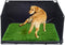 High Walls Dog Pee Pad Holder with Artificial Grass-Foldable Indoor Dog Potty